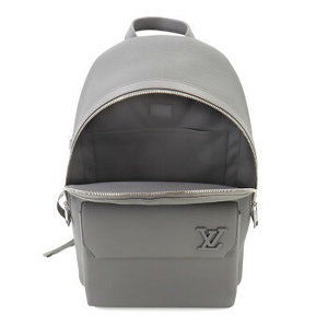 LOUIS VUITTON Aerogram Takeoff Rucksack Backpack Leather Grey